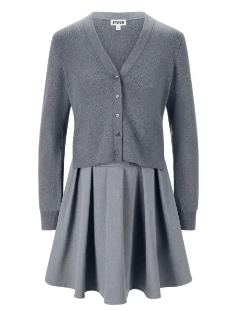 STAUD Milo V-neck midi dress Grey R25F2103CC
