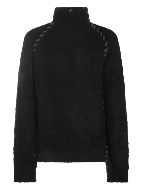 Thom Krom high-neck twisted-detail sweater Black MK12511