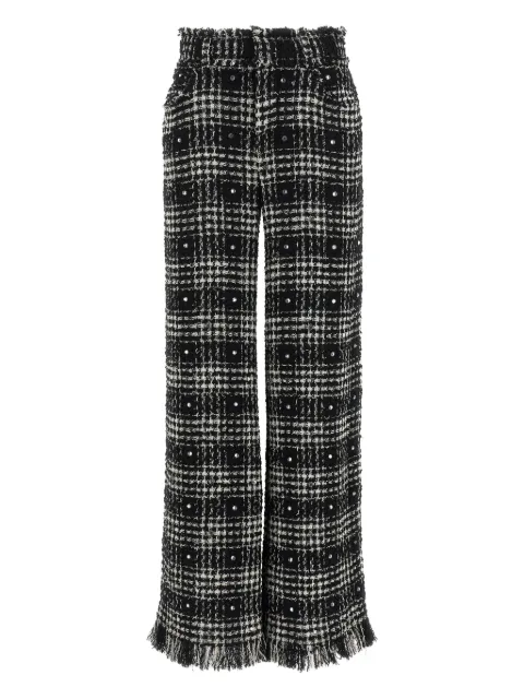 Giuseppe Di Morabito crystal-embellished Prince of Wales pants Black 05FWPA091C0532699