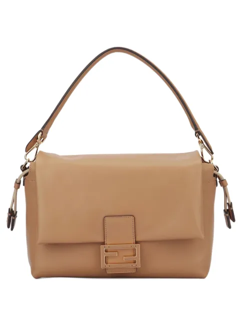 FENDI medium Mamma Baguette leather clutch bag Brown 8BR833AQ0D