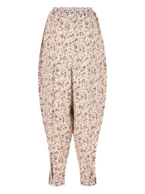Loro Piana Emon floral-print pleated trousers Neutrals FAP7946T1SY