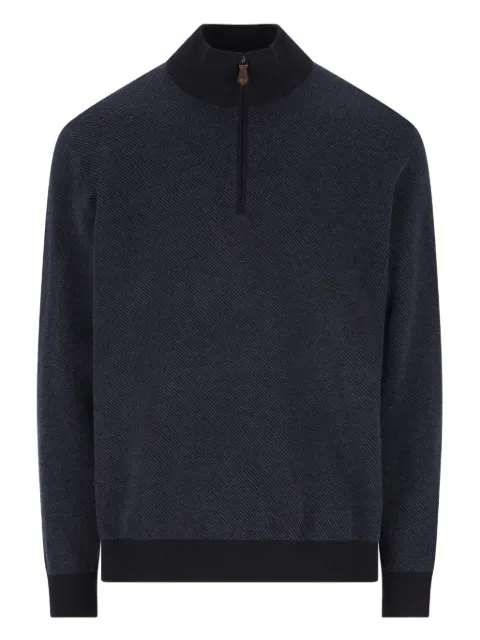 Loro Piana Roadster half-zip sweater Blue FAP5949J16U