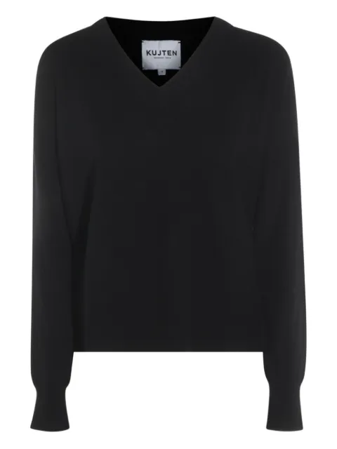 kujten V-neck wool sweater Black F474781