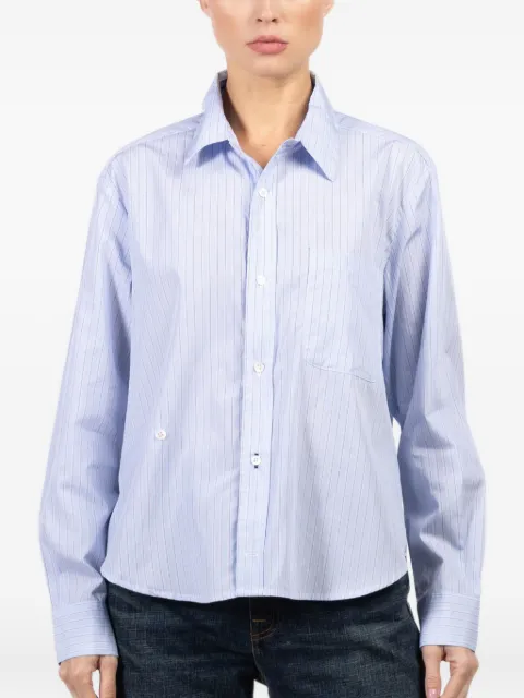CISSA striped long-sleeve shirt Blue DA1001