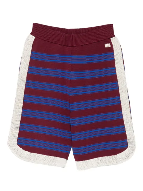 Wales Bonner striped knitted shorts Red UA25KN35VI05355