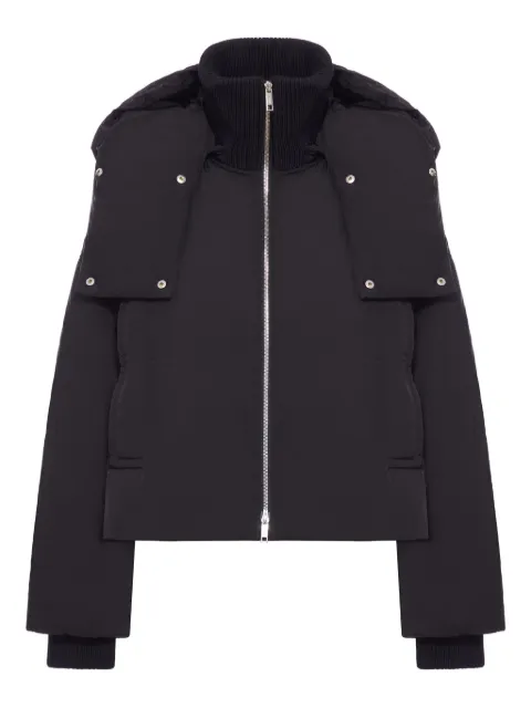 Sportmax puffer hooded zip-ip jacket Black 2522486012600