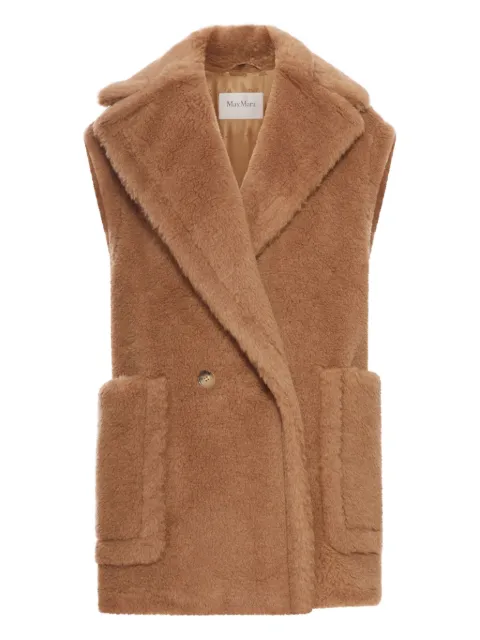 Max Mara double-breasted fur gilet Neutrals 2521276263600