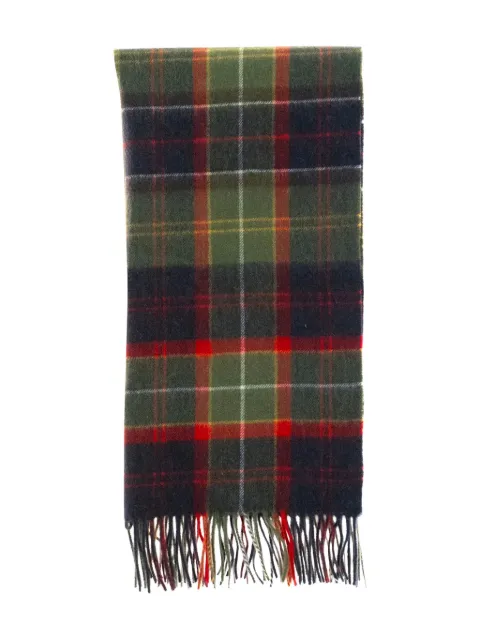 Barbour tartan fringed scarf Green USC0387RE92