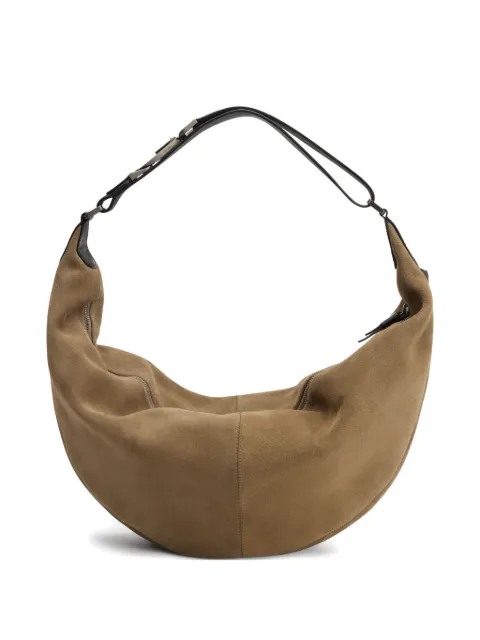 LEMAIRE Quiver Clip suede shoulder bag Neutrals BG0178LL0125