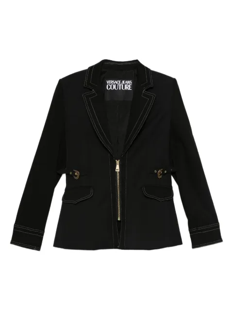 Versace Jeans Couture zip-up fitted jacket Black 79HAQ70MDT037