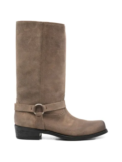 Golden Goose square-toe biker boots Brown GMF01057F008237