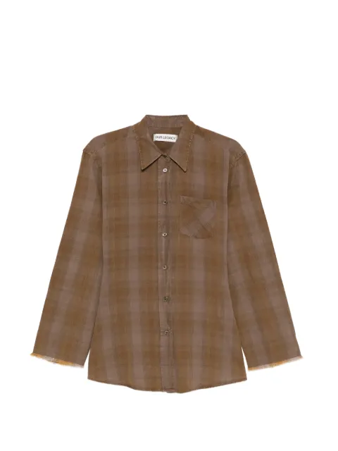 OUR LEGACY Daisy checked pocket shirt Brown W2262DCT