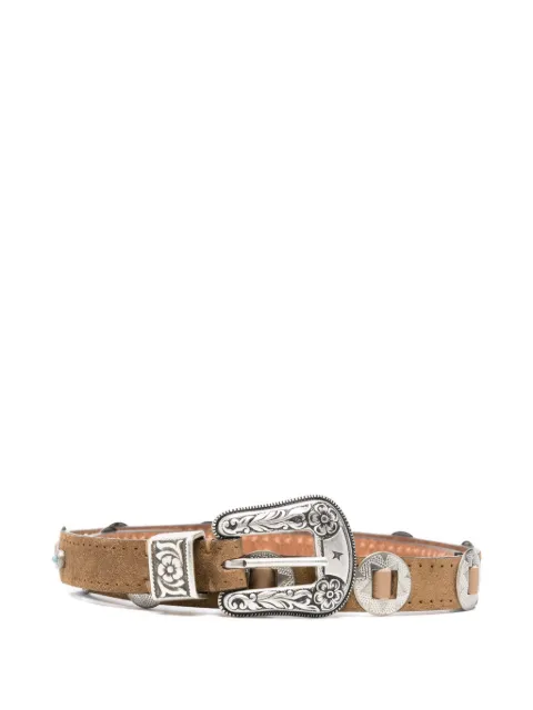 Golden Goose thin Lace leather belt Brown GWA00807A000813