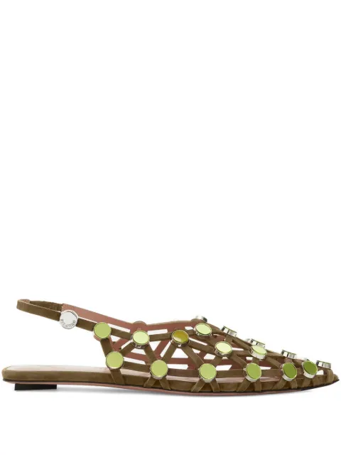 The Attico embellished caged sandals Green 251WSH00801LBT007SA
