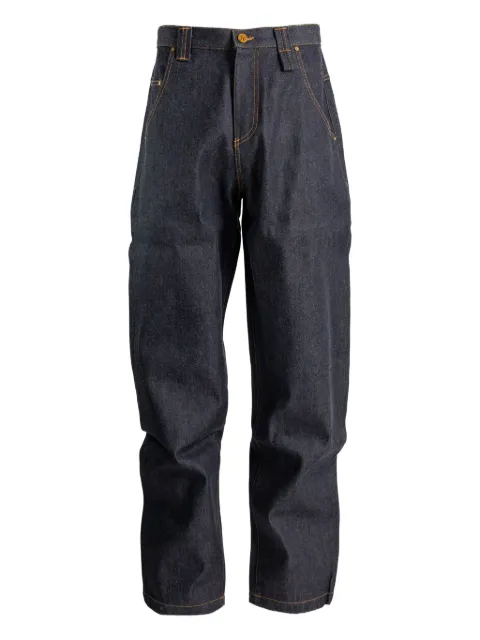 Willy Chavarria topstitched jeans Blue WCDNM009