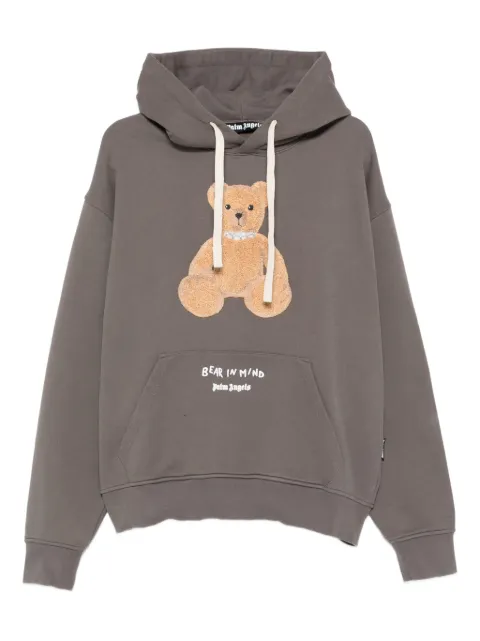 Palm Angels bear-print hoodie Grey PMBB17DF25FLE004