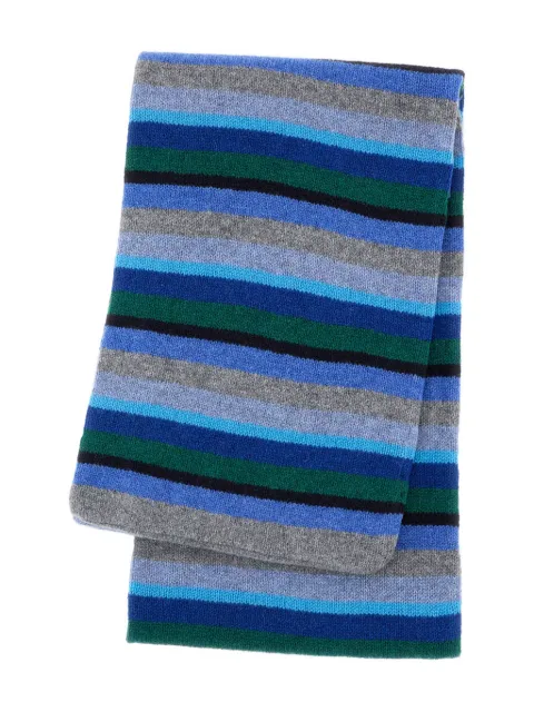 Paul Smith striped-pattern wool scarf Blue M1A151MKT72247