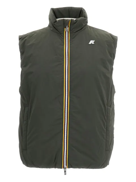 K-Way logo-patch gilet Green K2136BWWMR