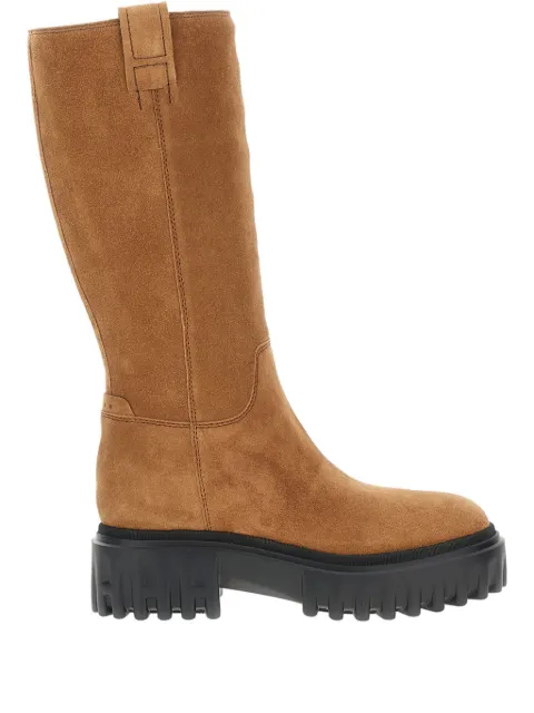 Hogan platform zip-fastening knee-high boots Brown HXW7000FV40BYE