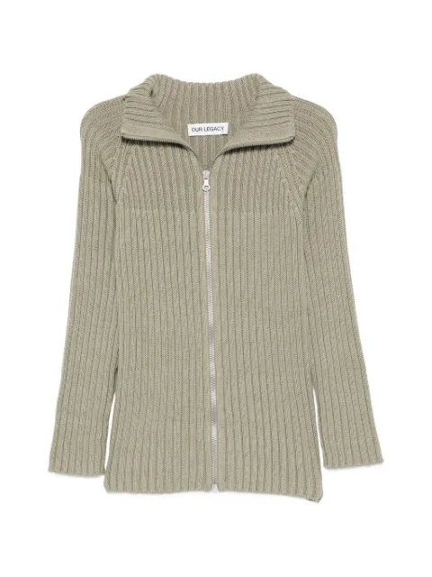 OUR LEGACY Column zip cardigan Green W2263CS