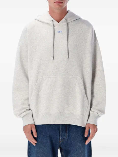 Off-White logo-print hoodie Grey OMBB085F25FLE00H0846