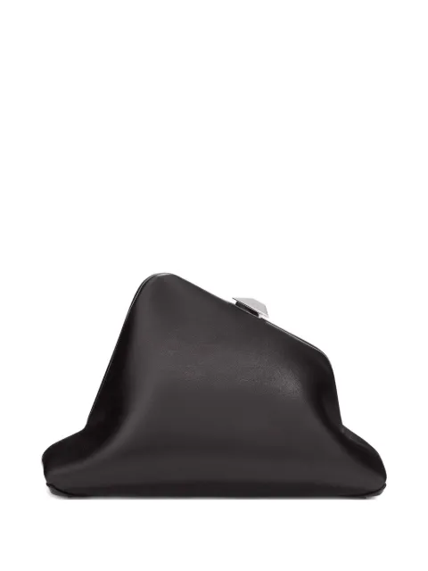 The Attico small Day Off leather clutch bag Black 251WAH00059LBT019AA