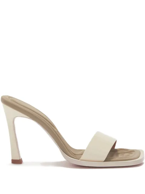 The Attico leather heeled mules White 250WSH00853EEE056AA