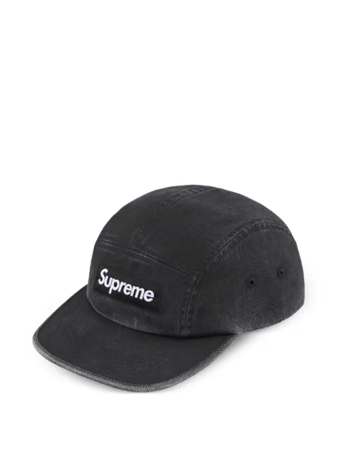Supreme washed chino twill camp cap Black SU25844