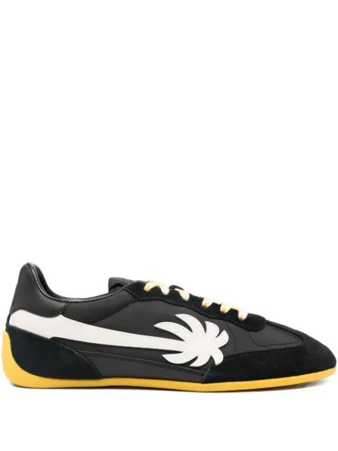 Palm Angels Pa 5 palm-tree leather sneakers Black PMIA105F25LEA0011001