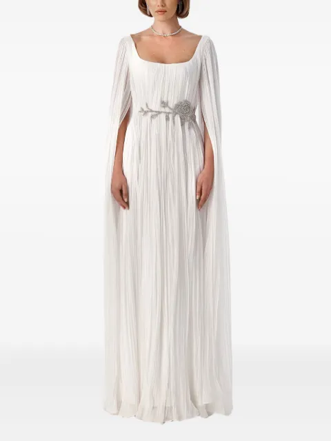 Ana Radu cape-design maxi dress White 44215