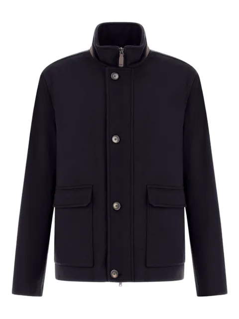 Herno high-neck buttoned jacket Blue GI000553U38126