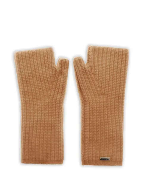 Herno ribbed-knit gloves Brown MANIC007D70048