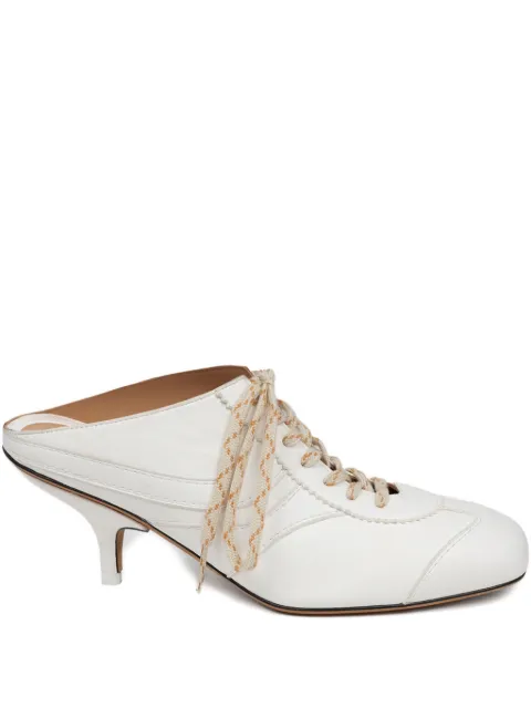 DRIES VAN NOTEN 60mm lace-up mules White 252011740112