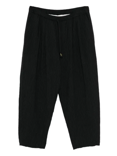 CALMLENCE double pleated tapered trousers Black PANTS036