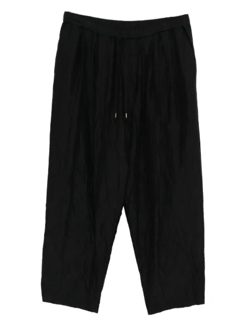 CALMLENCE double pleated tapered trousers Black PANTS035BK