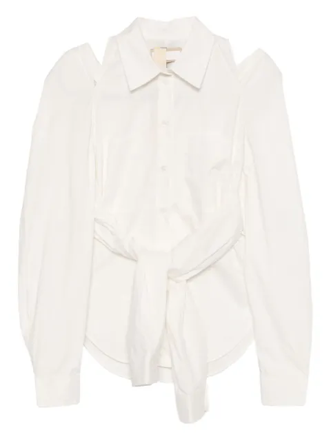 LITKOVSKA twistable long-sleeved shirt White B14MFW2526