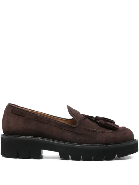 Anna F. tassel leather loafers Brown 1800