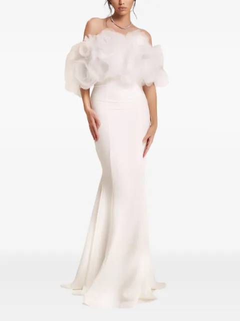 Ana Radu off-shoulder ruffled dress White 41385