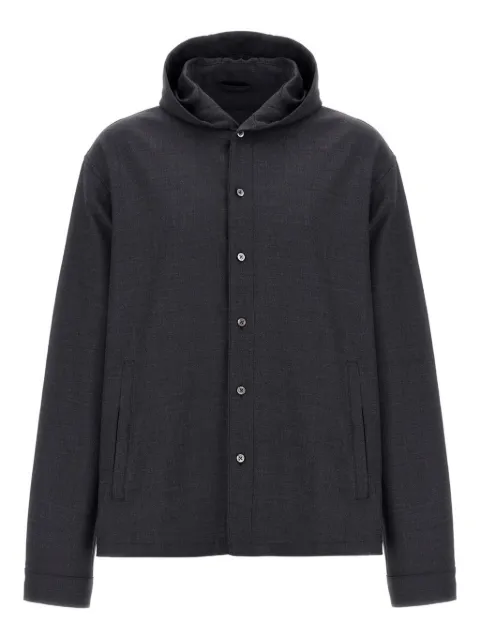 Herno button-fastening hooded jacket Blue GI000569U33453