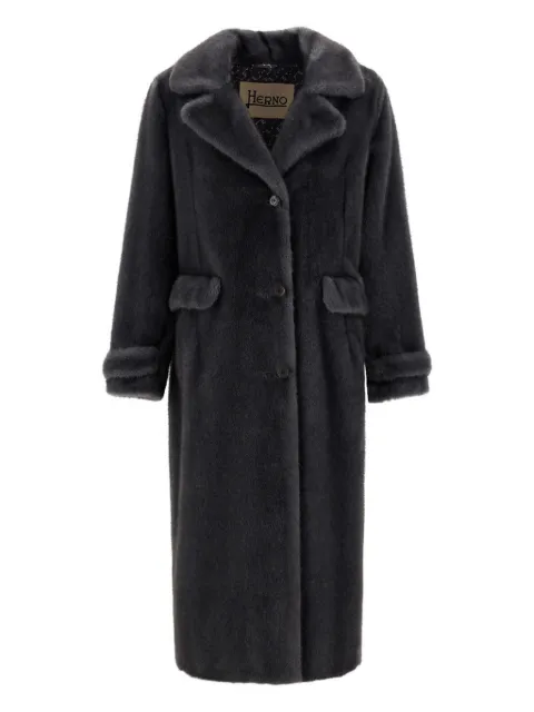Herno lapel-collar single-breasted coat Grey GC000545D12739