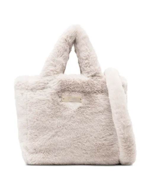 Herno faux-fur tote bag Neutrals BAG00012D12422