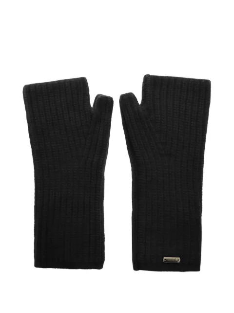 Herno ribbed fingerless gloves Black MANIC007D70048