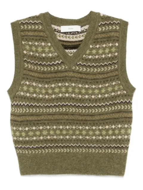 DUNST V-neck sleeveless sweater Green UDSW5C112K1