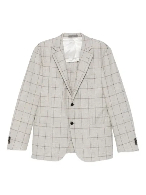 Corneliani checked single-breasted jacket Grey 26XG762616325