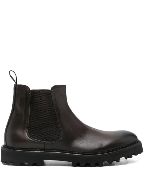 FRATELLI RENNELLA elastic-panel leather boots Brown 2052L