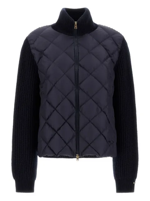 Herno quilted panelled cardigan Blue MP000148D70048