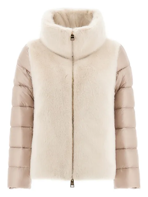 Herno fur-trimmed quilted jacket Neutrals PI002017D12017Z