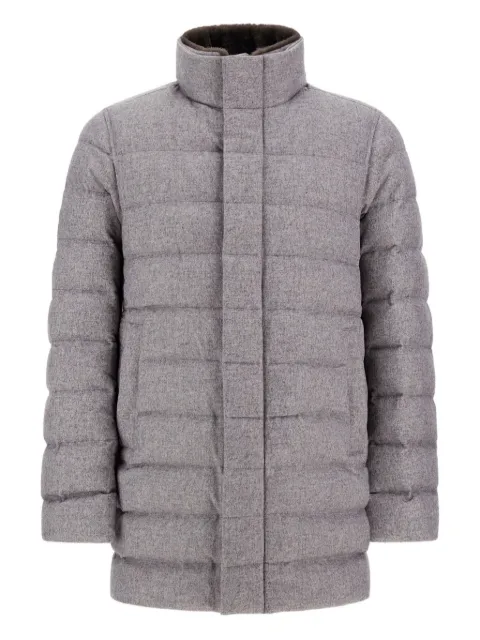 Herno high-neck long-sleeve coat Grey PI001310U38087