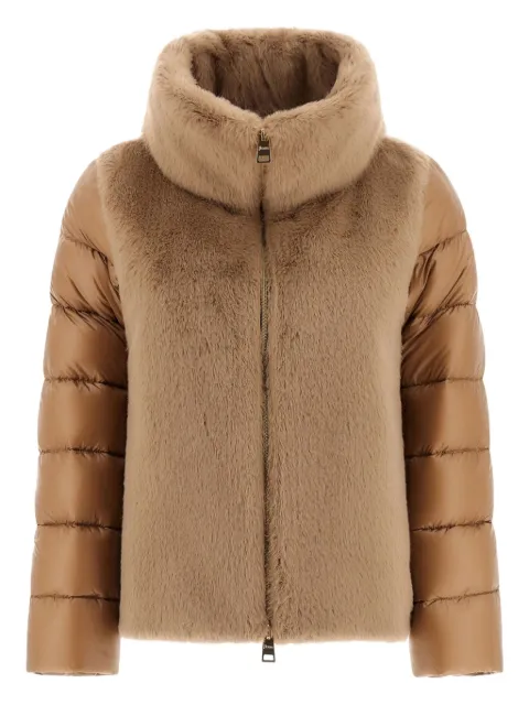 Herno faux-fur quilted jacket Brown PI002017D12017Z