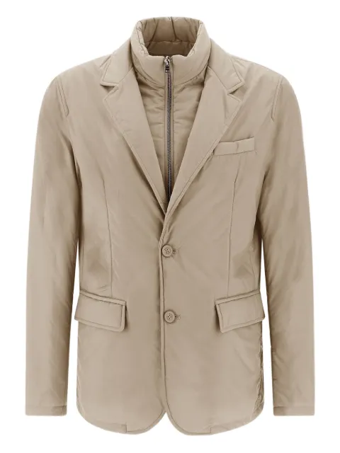 Herno quilted single-breasted blazer Neutrals GA000168U12456Z